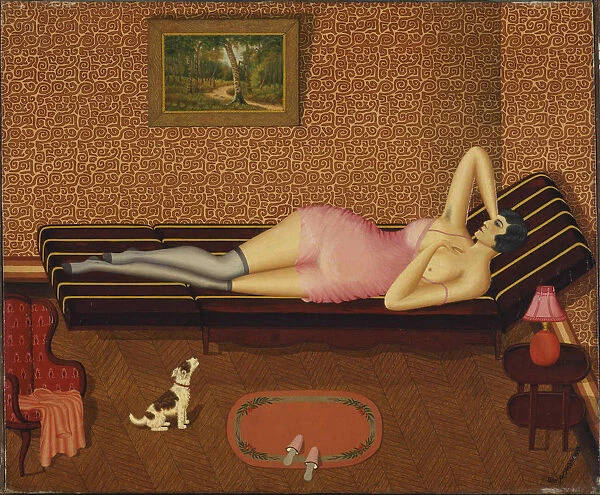 Summer Siesta (Woman Lying), 1933. Creator: Peyronnet, Dominique (1872-1943)