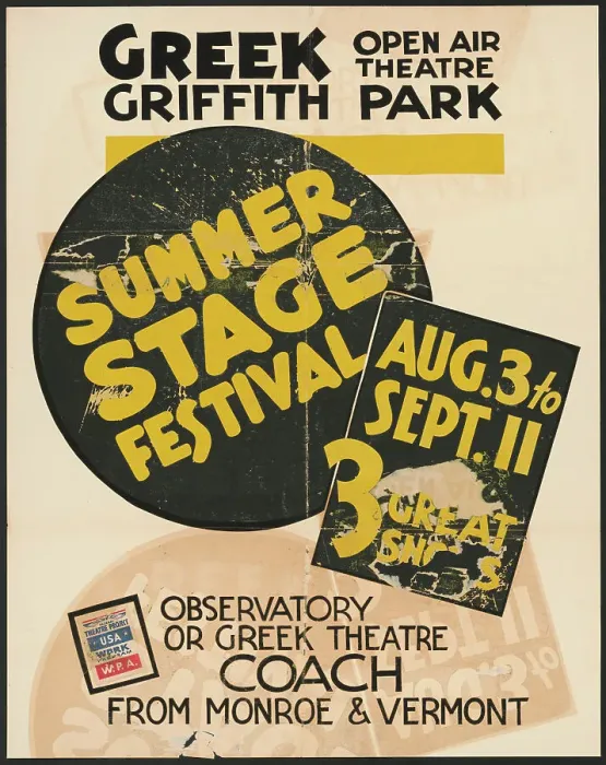 Framed Print : Summer Stage Festival, Los Angeles, [193-]. Creator: Unknown
