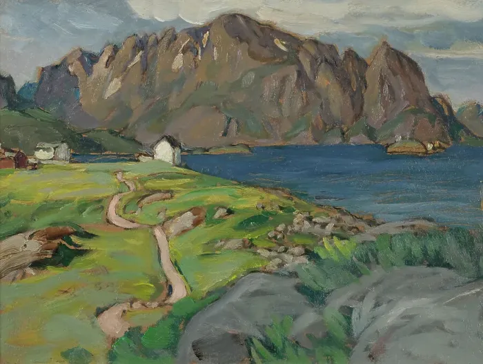 Framed Print : Summer, Store Molla. Study from Lofoten. Creator: Anna Katarina Boberg Framed Print : Summer, Store Molla. Study from Lofoten. Creator: Anna Katarina Boberg