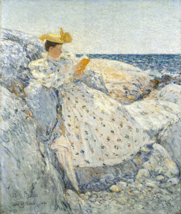 Framed Print : Summer Sunlight (Isles of Shoals), 1892. Artist: Hassam, Childe (1859-1935) Framed Print : Summer Sunlight (Isles of Shoals), 1892. Artist: Hassam, Childe (1859-1935)