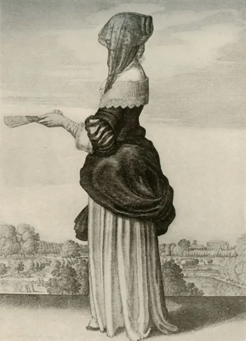 Framed Print : Summer - Usual summer dress of an English lady, reign of Charles I, c1620-1640, (1937) Framed Print : Summer - Usual summer dress of an English lady, reign of Charles I, c1620-1640, (1937)