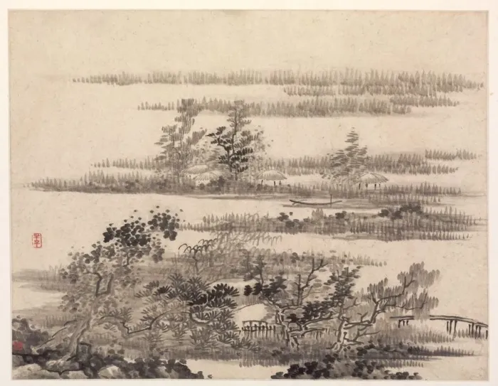 Framed Print : Summer in the Water Country, 1670s. Creator: Gong Xian (Chinese, 1599-1689) Framed Print : Summer in the Water Country, 1670s. Creator: Gong Xian (Chinese, 1599-1689)