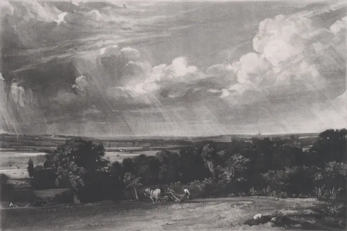 Framed Print : A Summerland, 1829. Creator: David Lucas Framed Print : A Summerland, 1829. Creator: David Lucas