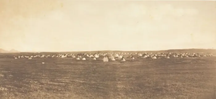 Framed Print : Sun Dance Encampment - Piegan, 1900. Creator: Edward Sheriff Curtis Framed Print : Sun Dance Encampment - Piegan, 1900. Creator: Edward Sheriff Curtis