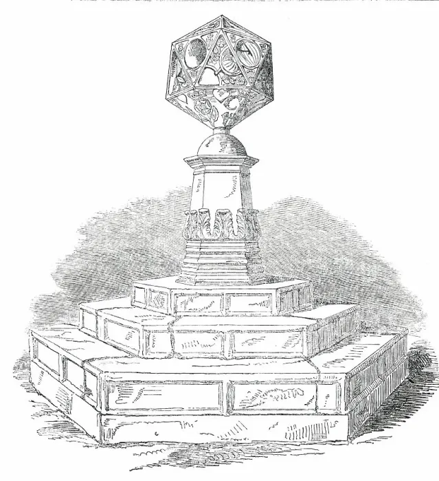 Framed Print : Sun-Dial, at Holyrood, 1850. Creator: Unknown Framed Print : Sun-Dial, at Holyrood, 1850. Creator: Unknown