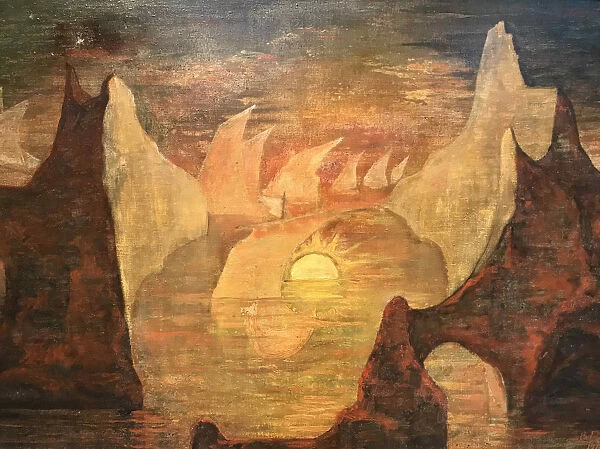 The Sun at dusk, 1916