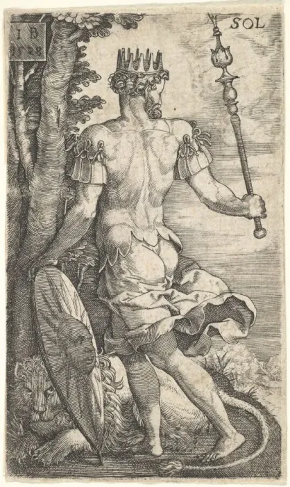 Framed Print : Sun from The Gods Who Preside Over the Planets, 1528. Creator: Master I. B Framed Print : Sun from The Gods Who Preside Over the Planets, 1528. Creator: Master I. B
