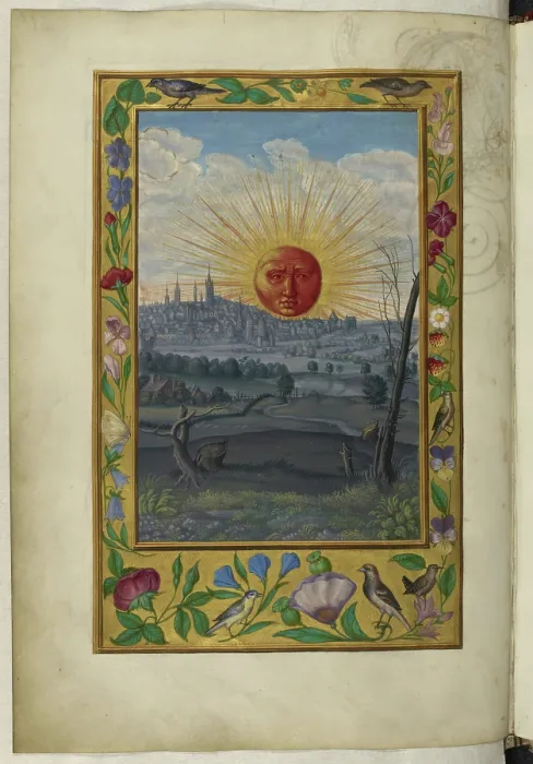 Framed Print : The Sun with a human face, 1582. Creator: Unknown Framed Print : The Sun with a human face, 1582. Creator: Unknown