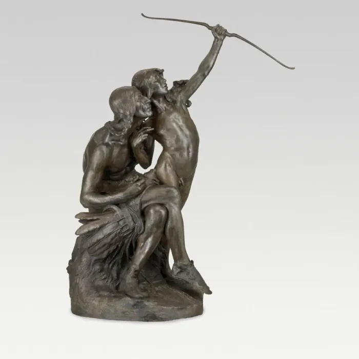 Framed Print : The Sun Vow, Modeled 1898, cast 1901. Creator: Hermon Atkins MacNeil Framed Print : The Sun Vow, Modeled 1898, cast 1901. Creator: Hermon Atkins MacNeil