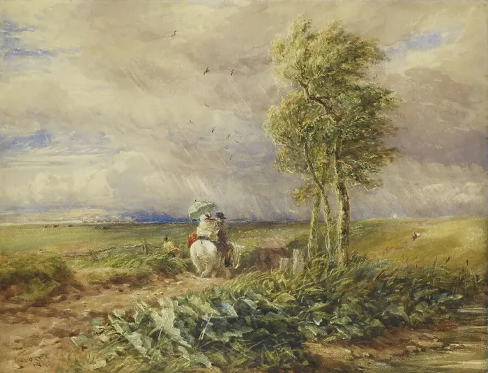 Framed Print : Sun, Wind and Rain, 1845. Creator: David Cox the Elder Framed Print : Sun, Wind and Rain, 1845. Creator: David Cox the Elder