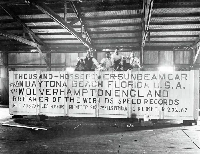 Framed Print : Sunbeam 1000hp World Land speed record attempt at Daytona 1927 Framed Print : Sunbeam 1000hp World Land speed record attempt at Daytona 1927