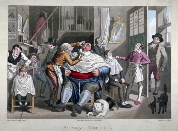 Framed Print : Sunday Morning, c1825. Artist: George Hunt Framed Print : Sunday Morning, c1825. Artist: George Hunt