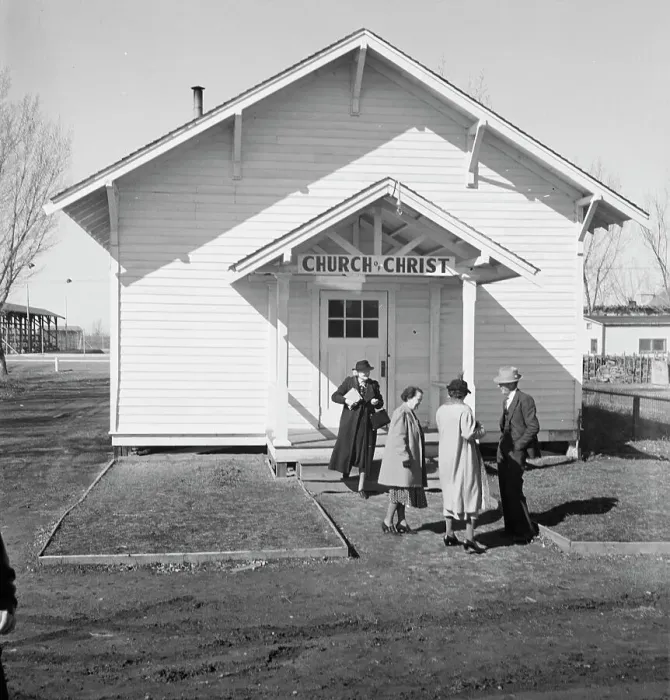 Framed Print : Sunday morning service, Tranquillity, California, 1938. Creator: Dorothea Lange Framed Print : Sunday morning service, Tranquillity, California, 1938. Creator: Dorothea Lange