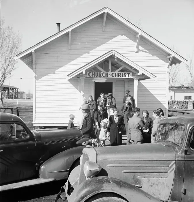 Framed Print : Sunday morning service, Tranquillity, California, 1938. Creator: Dorothea Lange Framed Print : Sunday morning service, Tranquillity, California, 1938. Creator: Dorothea Lange