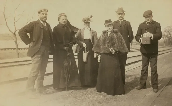 Framed Print : A Sunday outing from Vladivostok, Russia, 1899. Creator: Eleanor Lord Pray Framed Print : A Sunday outing from Vladivostok, Russia, 1899. Creator: Eleanor Lord Pray
