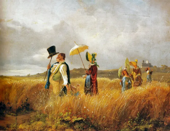 Framed Print : Sunday Stroll. Artist: Spitzweg, Carl (1808-1885) Framed Print : Sunday Stroll. Artist: Spitzweg, Carl (1808-1885)