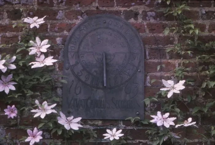 Framed Print : Sundial Dated 1663 in Grounds of Polesdon Lacey, Surrey, 20th century. Artist: CM Dixon Framed Print : Sundial Dated 1663 in Grounds of Polesdon Lacey, Surrey, 20th century. Artist: CM Dixon
