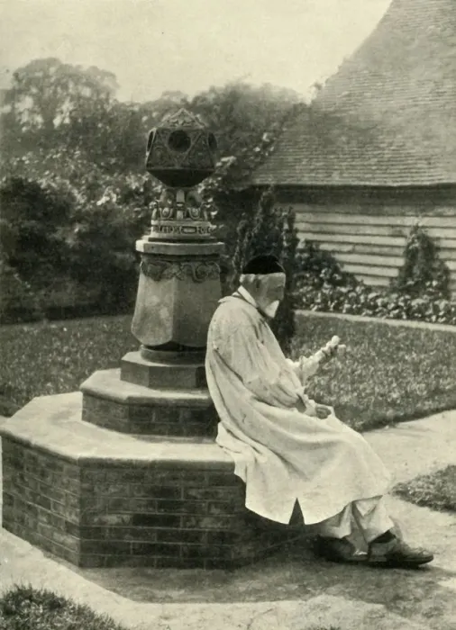 Framed Print : Sundial in the Garden at Limnerslease, and... G. F. Watts, Esq. R.A. c1890s, (1902) Framed Print : Sundial in the Garden at Limnerslease, and... G. F. Watts, Esq. R.A. c1890s, (1902)