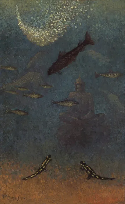 Framed Print : The Sunken Buddha - Homage to Odilon Redon, 1916. Creator: Serusier, Paul (1864-1927) Framed Print : The Sunken Buddha - Homage to Odilon Redon, 1916. Creator: Serusier, Paul (1864-1927)