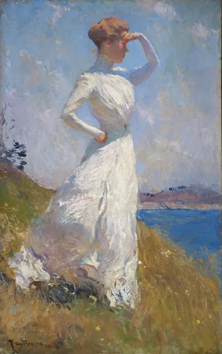 Framed Print : Sunlight, 1909. Creator: Frank Weston Benson Framed Print : Sunlight, 1909. Creator: Frank Weston Benson