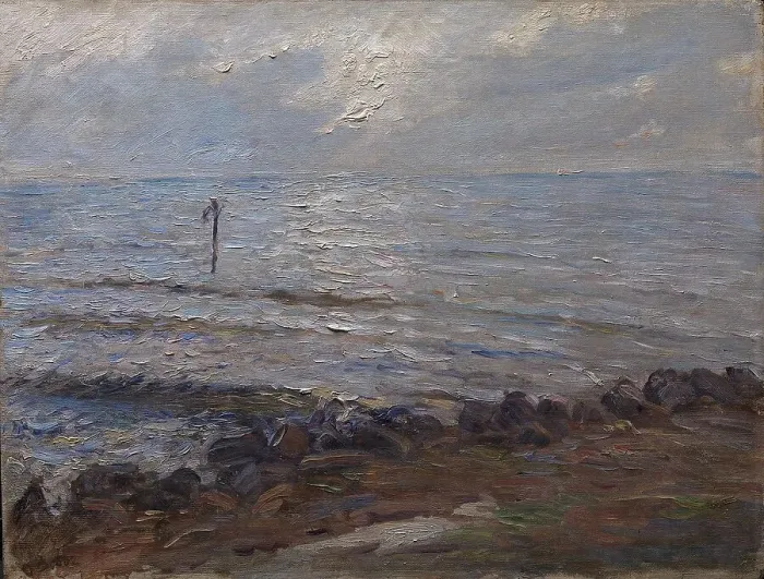 Framed Print : Sunlight over the Sea, 1882. Creator: Oscar Bjorck Framed Print : Sunlight over the Sea, 1882. Creator: Oscar Bjorck