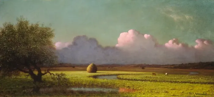 Framed Print : Sunlight and Shadow: The Newbury Marshes, c. 1871 / 1875. Creator: Martin Johnson Heade Framed Print : Sunlight and Shadow: The Newbury Marshes, c. 1871 / 1875. Creator: Martin Johnson Heade