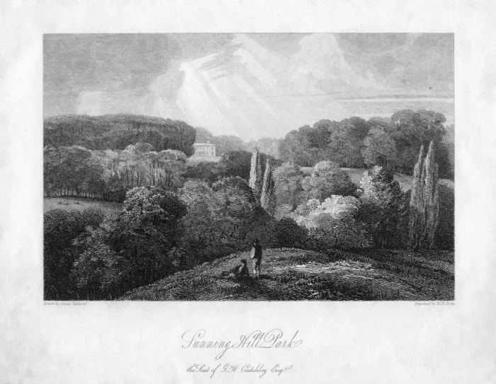 Framed Print : Sunninghill Park, Berkshire, 1813. Artist: William Bernard Cooke Framed Print : Sunninghill Park, Berkshire, 1813. Artist: William Bernard Cooke