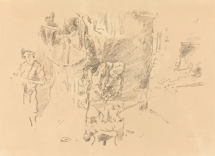 Framed Print : The Sunny Smithy, 1895. Creator: James Abbott McNeill Whistler