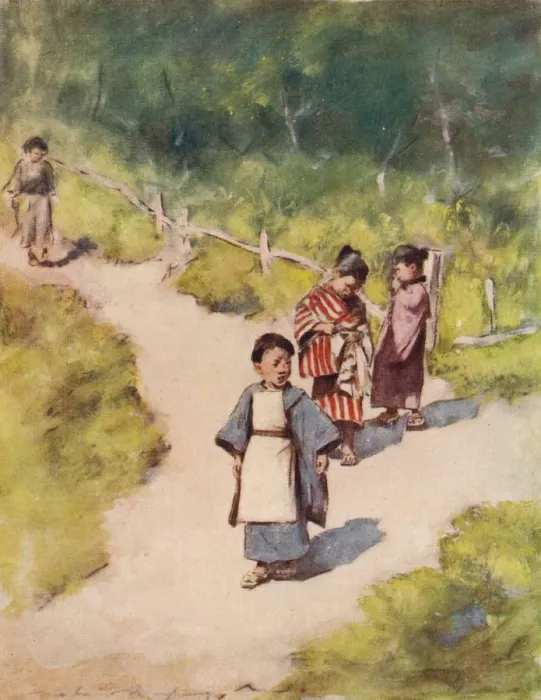 Framed Print : A Sunny Stroll, c1887, (1901). Artist: Mortimer L Menpes Framed Print : A Sunny Stroll, c1887, (1901). Artist: Mortimer L Menpes