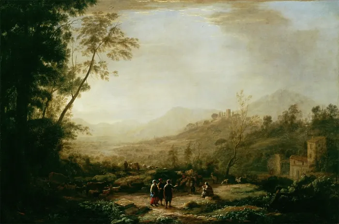Framed Print : Sunrise, 1631. Creator: Claude Lorrain Framed Print : Sunrise, 1631. Creator: Claude Lorrain