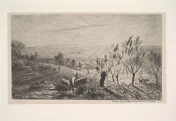 Sunrise, 1850. Creator: Charles Francois Daubigny