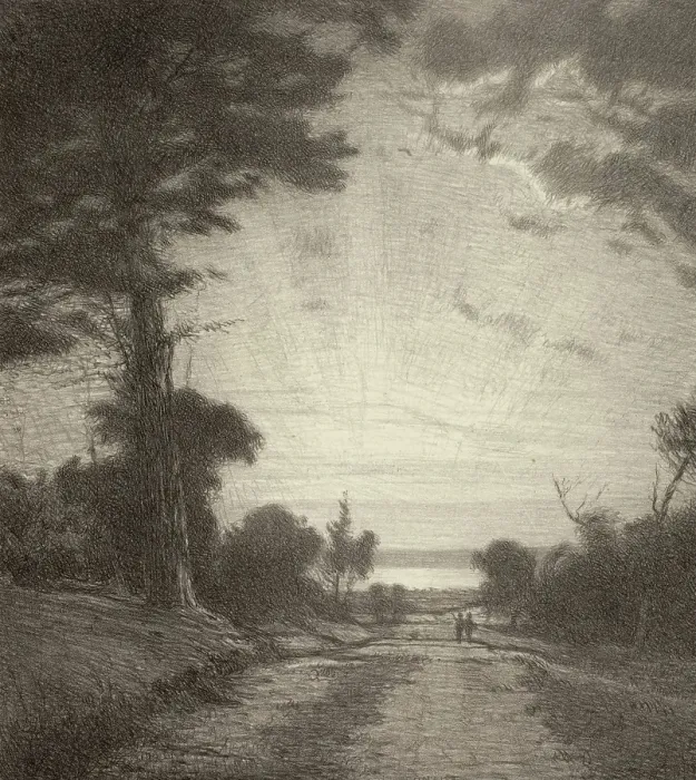 Framed Print : Sunrise, 1924. Creator: Bolton Coit Brown Framed Print : Sunrise, 1924. Creator: Bolton Coit Brown
