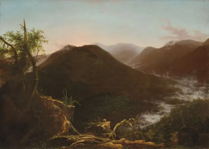 Framed Print : Sunrise in the Catskills, 1826. Creator: Thomas Cole Framed Print : Sunrise in the Catskills, 1826. Creator: Thomas Cole