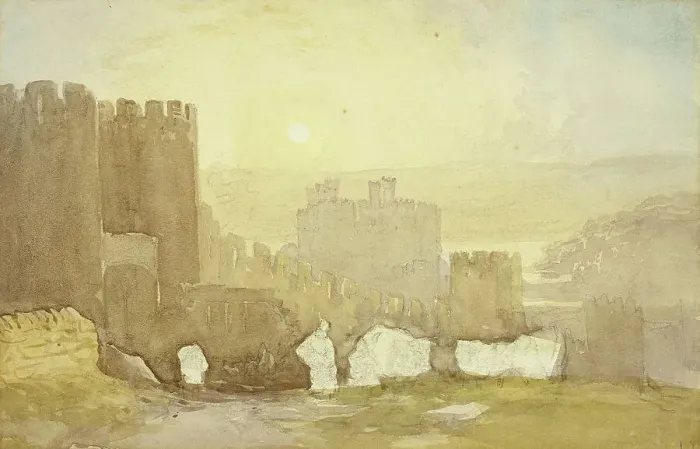 Framed Print : Sunrise, Conway Castle, 1830. Creator: David Cox the elder Framed Print : Sunrise, Conway Castle, 1830. Creator: David Cox the elder