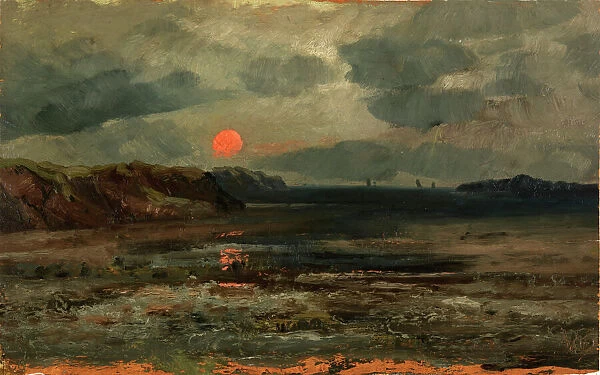 Sunrise over Fishing Waters--Maine, ca. 1880. Creator: William E. Norton