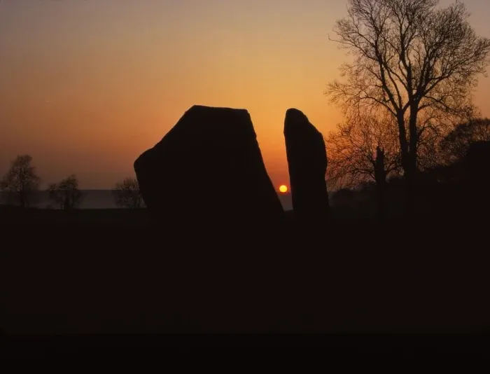 Framed Print : Sunrise on Megalithic Circle, Avebury, Wiltshire, 20th century. Artist: CM Dixon Framed Print : Sunrise on Megalithic Circle, Avebury, Wiltshire, 20th century. Artist: CM Dixon