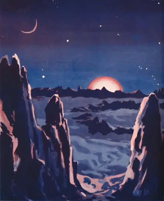 Framed Print : What Sunrise on the Moon Must Be Like, 1935 Framed Print : What Sunrise on the Moon Must Be Like, 1935
