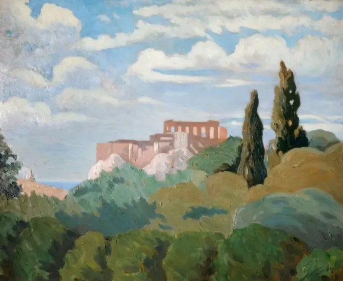 Framed Print : Sunrise On The Parthenon, Athens, 1933. Creator: Prince Nicholas of Greece and Denmark Framed Print : Sunrise On The Parthenon, Athens, 1933. Creator: Prince Nicholas of Greece and Denmark