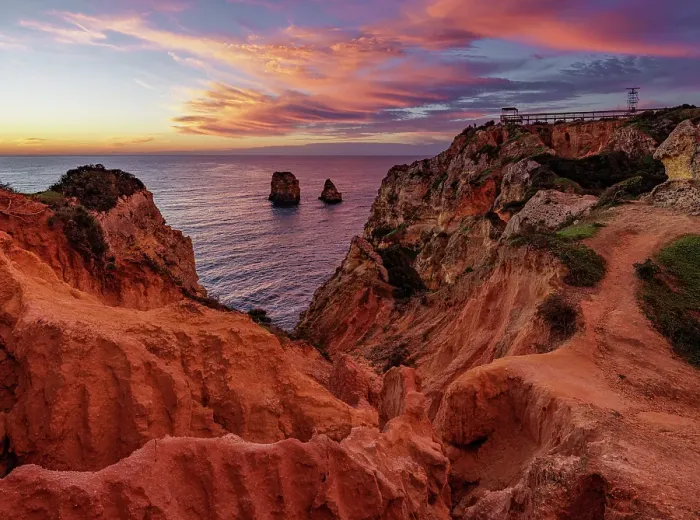 Framed Print : Sunrise, Ponta da Piedade, Lagos, Algarve, Portugal, 2024. Creator: Peter Thompson Framed Print : Sunrise, Ponta da Piedade, Lagos, Algarve, Portugal, 2024. Creator: Peter Thompson