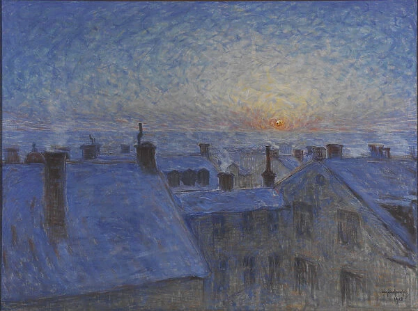 Sunrise over the Rooftops. Motif from Stockholm, 1903