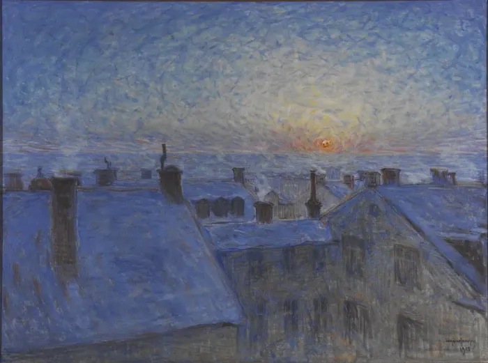 Framed Print : Sunrise over the Rooftops. Motif from Stockholm, 1903 Framed Print : Sunrise over the Rooftops. Motif from Stockholm, 1903