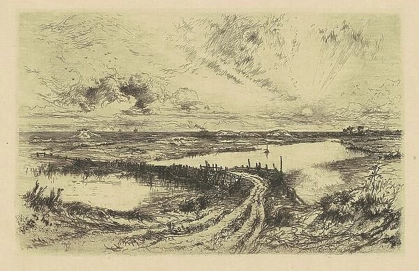 Sunrise?The Pond, Easthampton, Long Island, 1881. Creator: Thomas Moran