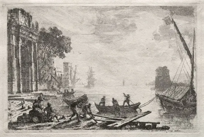 Framed Print : The Sunset, 1634. Creator: Claude Lorrain (French, 1604-1682)