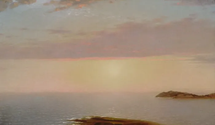 Framed Print : Sunset, 1872. Creator: John Frederick Kensett Framed Print : Sunset, 1872. Creator: John Frederick Kensett