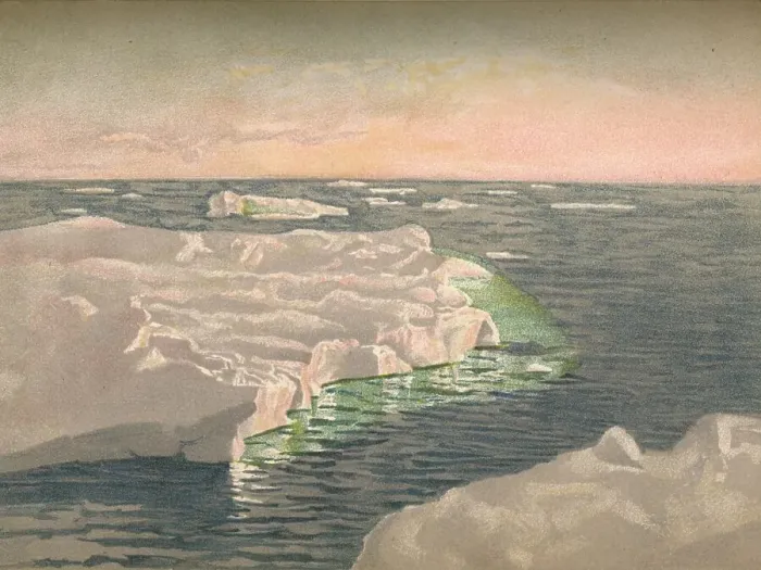 Framed Print : At Sunset, 22nd September 1893. Water-Colour Sketch, 1893, (1897). Artist: Fridtjof Nansen Framed Print : At Sunset, 22nd September 1893. Water-Colour Sketch, 1893, (1897). Artist: Fridtjof Nansen