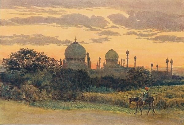 Sunset Behind the Ibrahim Roza, Bijapur, c1880 (1905). Artist: Alexander Henry Hallam Murray