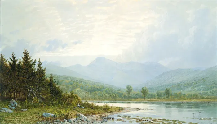 Framed Print : Sunset on Mount Chocorua, New Hampshire, 1872. Creator: William Trost Richards Framed Print : Sunset on Mount Chocorua, New Hampshire, 1872. Creator: William Trost Richards