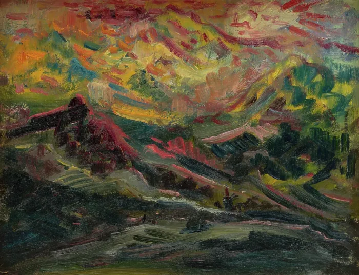 Framed Print : Sunset in the Mountains, 1940-1944. Creator: Arnold Peter Weisz-Kubincan Framed Print : Sunset in the Mountains, 1940-1944. Creator: Arnold Peter Weisz-Kubincan