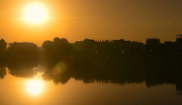 Sunset on the Nile, Egypt. Creator: Viet Chu