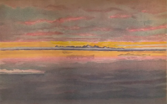 Framed Print : Sunset off the North Coast of Asia, North of the Mouth of the Chatanga, 1893, (1897). Artist: Fridtjof Nansen Framed Print : Sunset off the North Coast of Asia, North of the Mouth of the Chatanga, 1893, (1897). Artist: Fridtjof Nansen